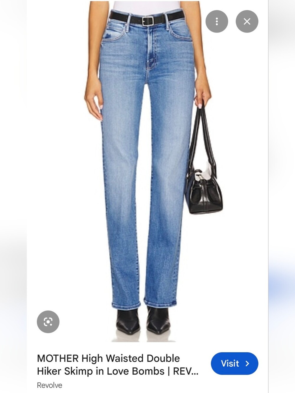 Mother Jeans High Waisted Double Hiker Skimp In Love Bombs 27 - Picture 2 of 11